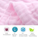 MUKIN Baby Muslin Washcloths - Natural Muslin Cotton Baby Wipes - Soft Newborn Baby Face Towel and Muslin Washcloth for Sensitive Skin- Baby Registry as Shower , 5 Pack 12x12 inches - Image 3
